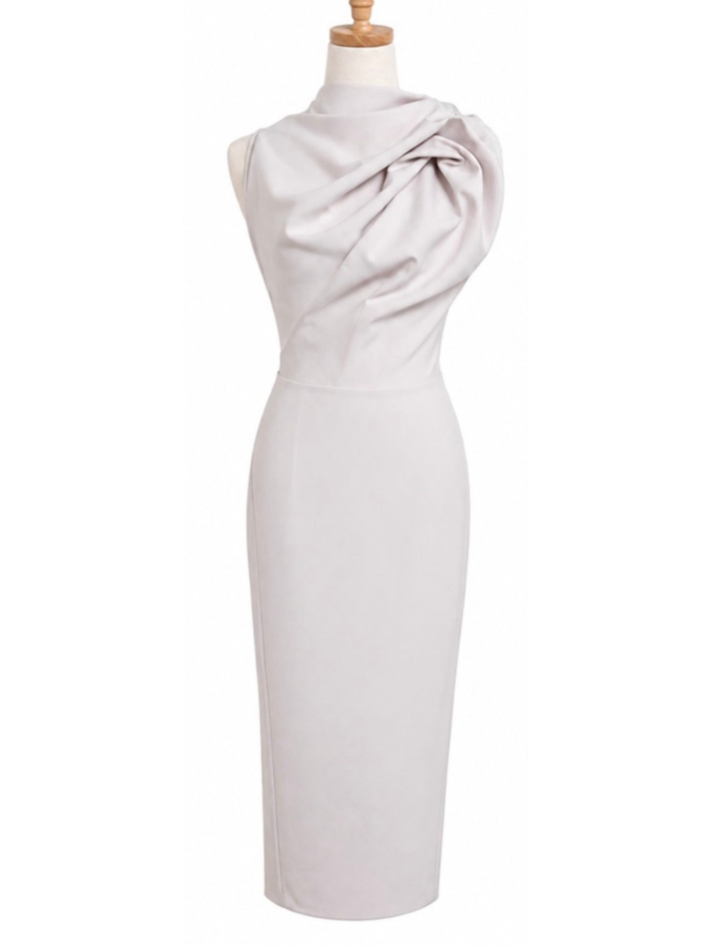 NWOT Maticevski Light Gray/Taupe Sleeveless Midi Dress S (2-4)